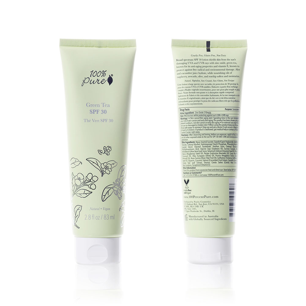 100 pure green tea sunscreen